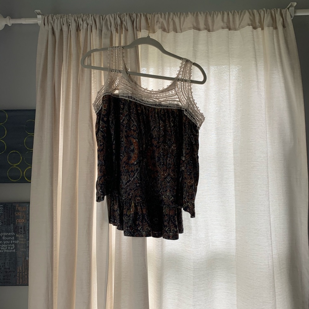 Off the shoulder lace top